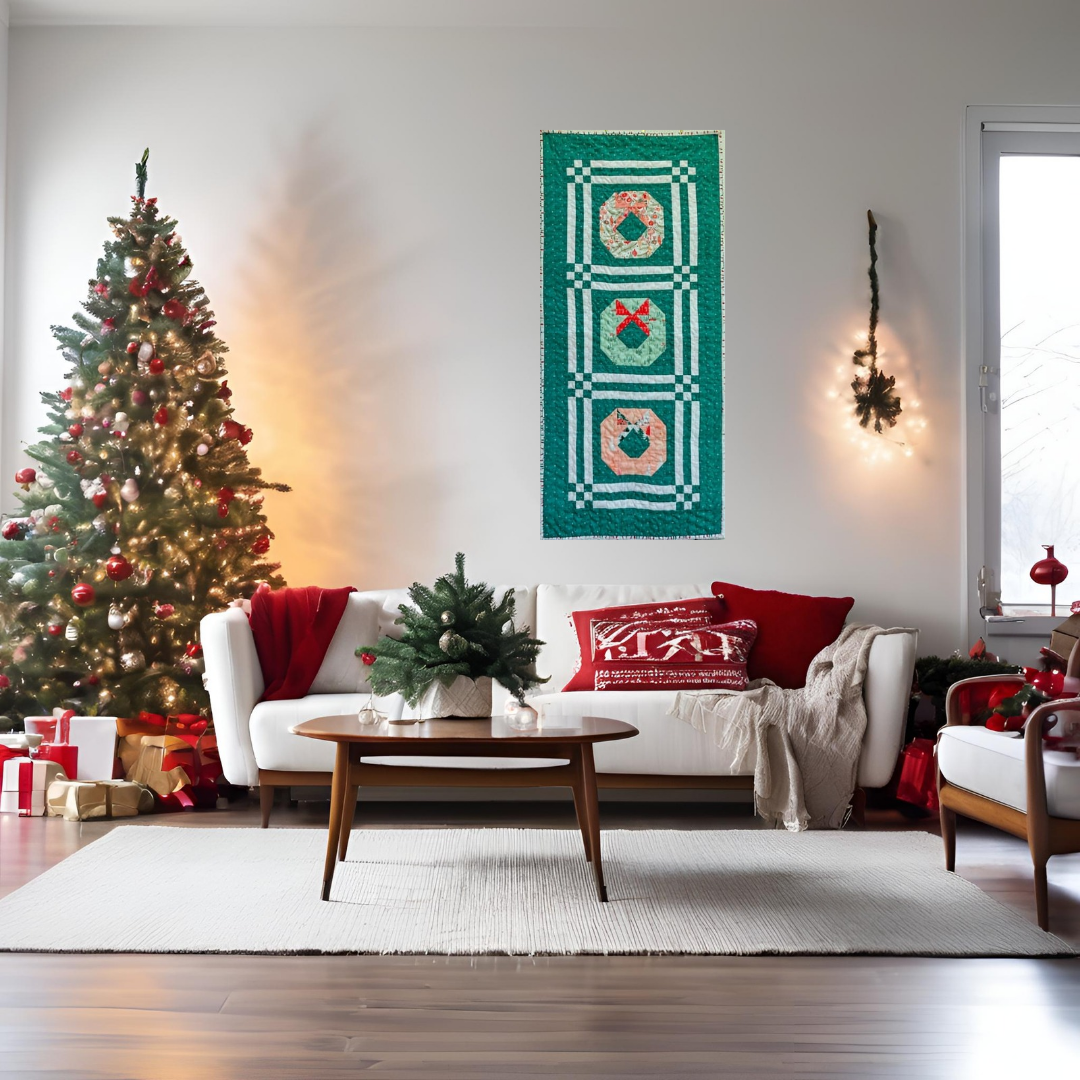 Tinsel Wreath Full Quilt Pattern