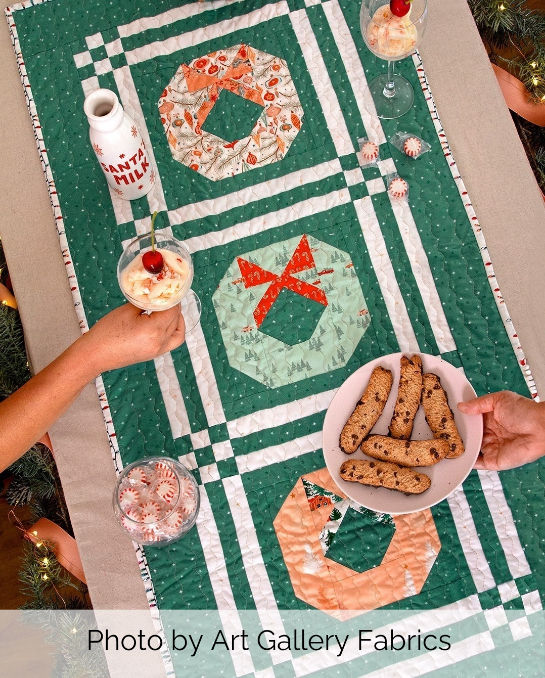 Tinsel Wreath Full Quilt Pattern