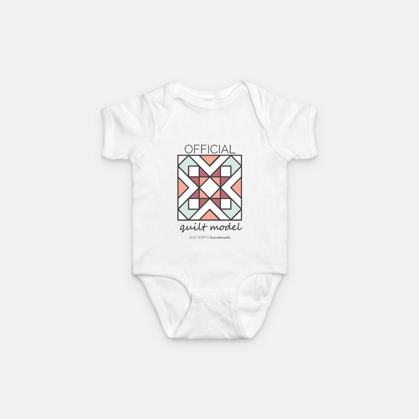 Official Quilt Model Baby onesie