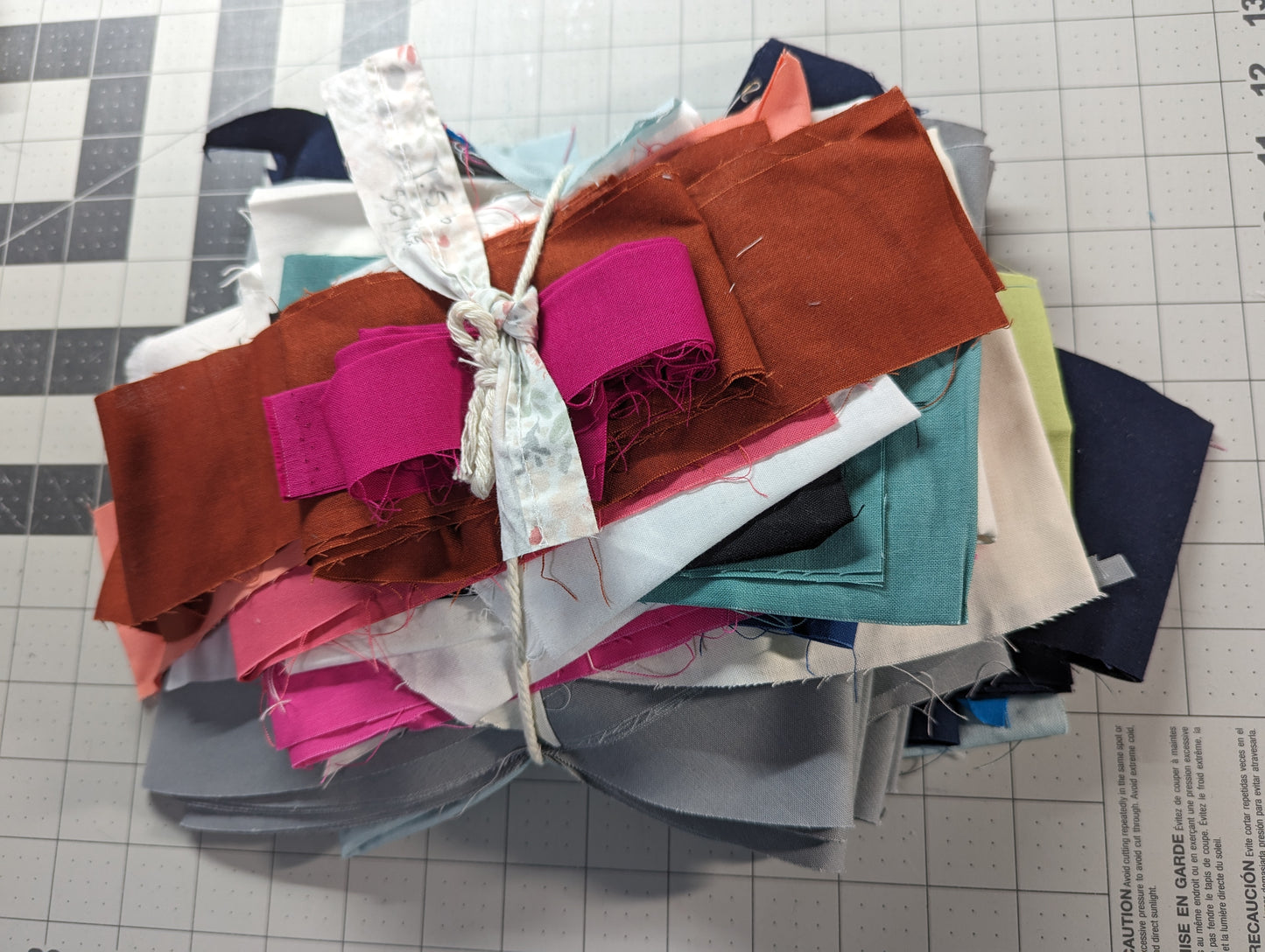 Solid quilting cotton scrap bundle 1.5 lbs