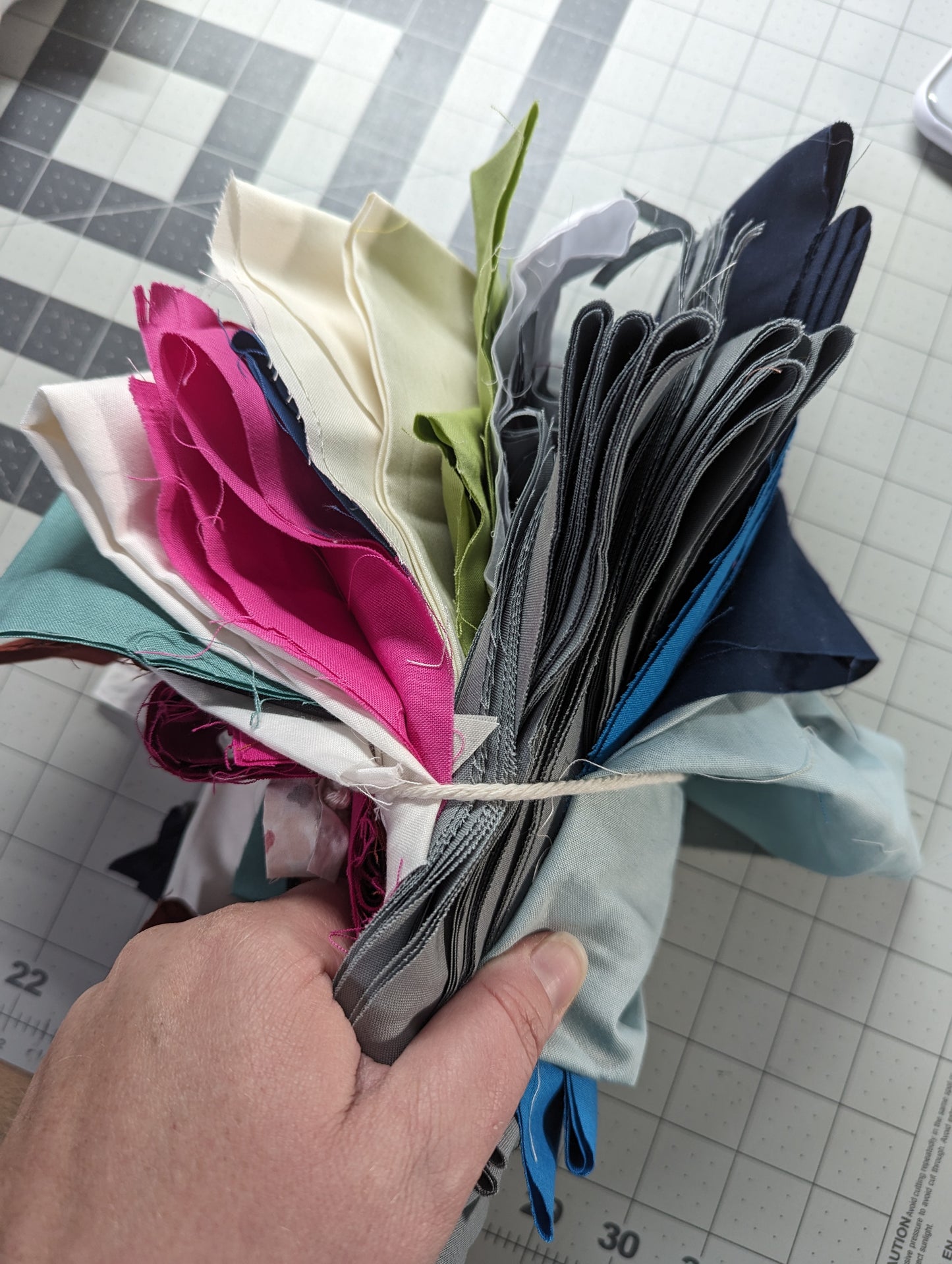 Solid quilting cotton scrap bundle 1.5 lbs