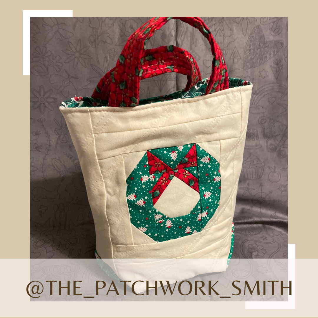 Tinsel Wreath Quilt Block pattern