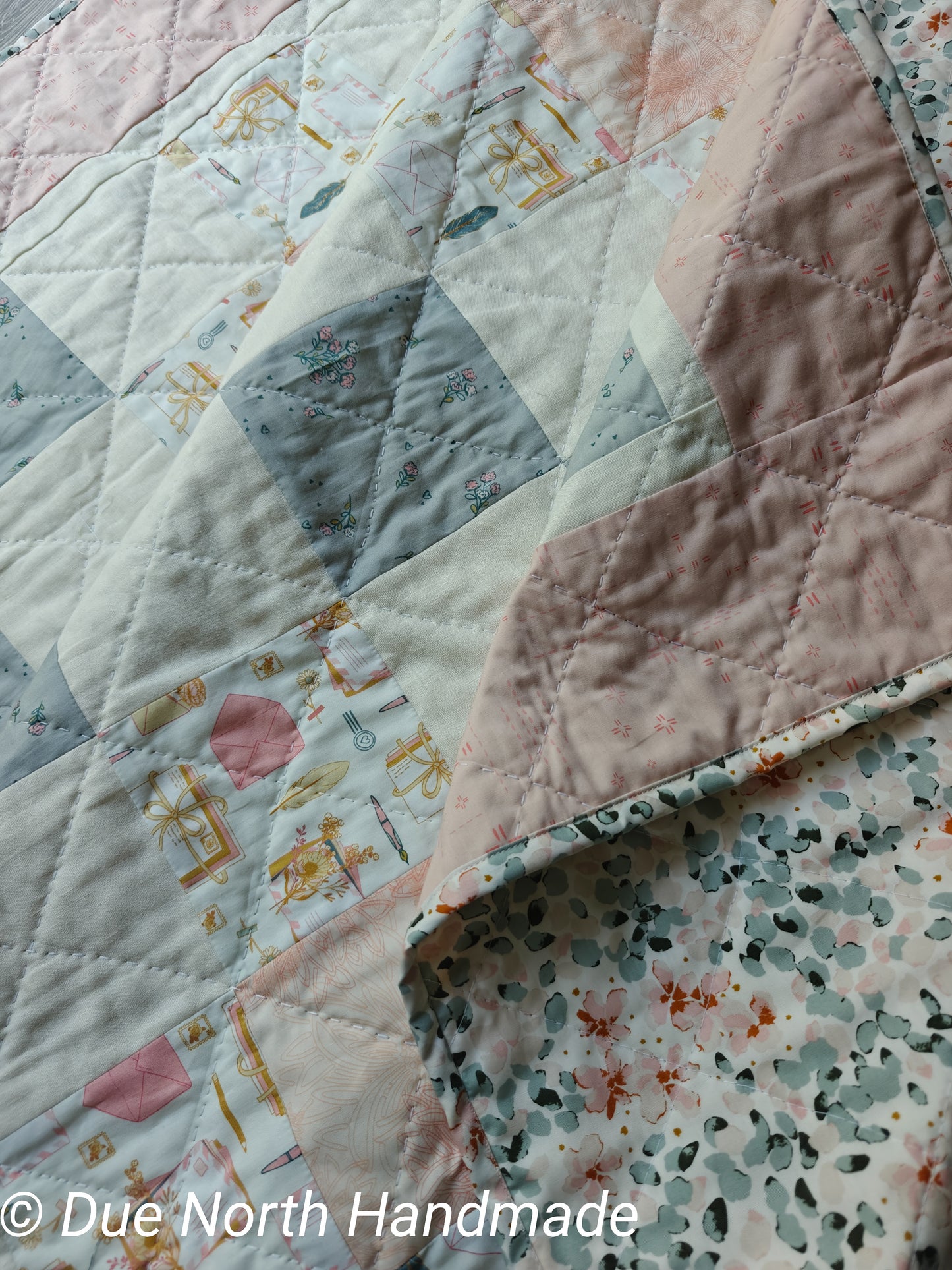 Nine-patch lap size quilt