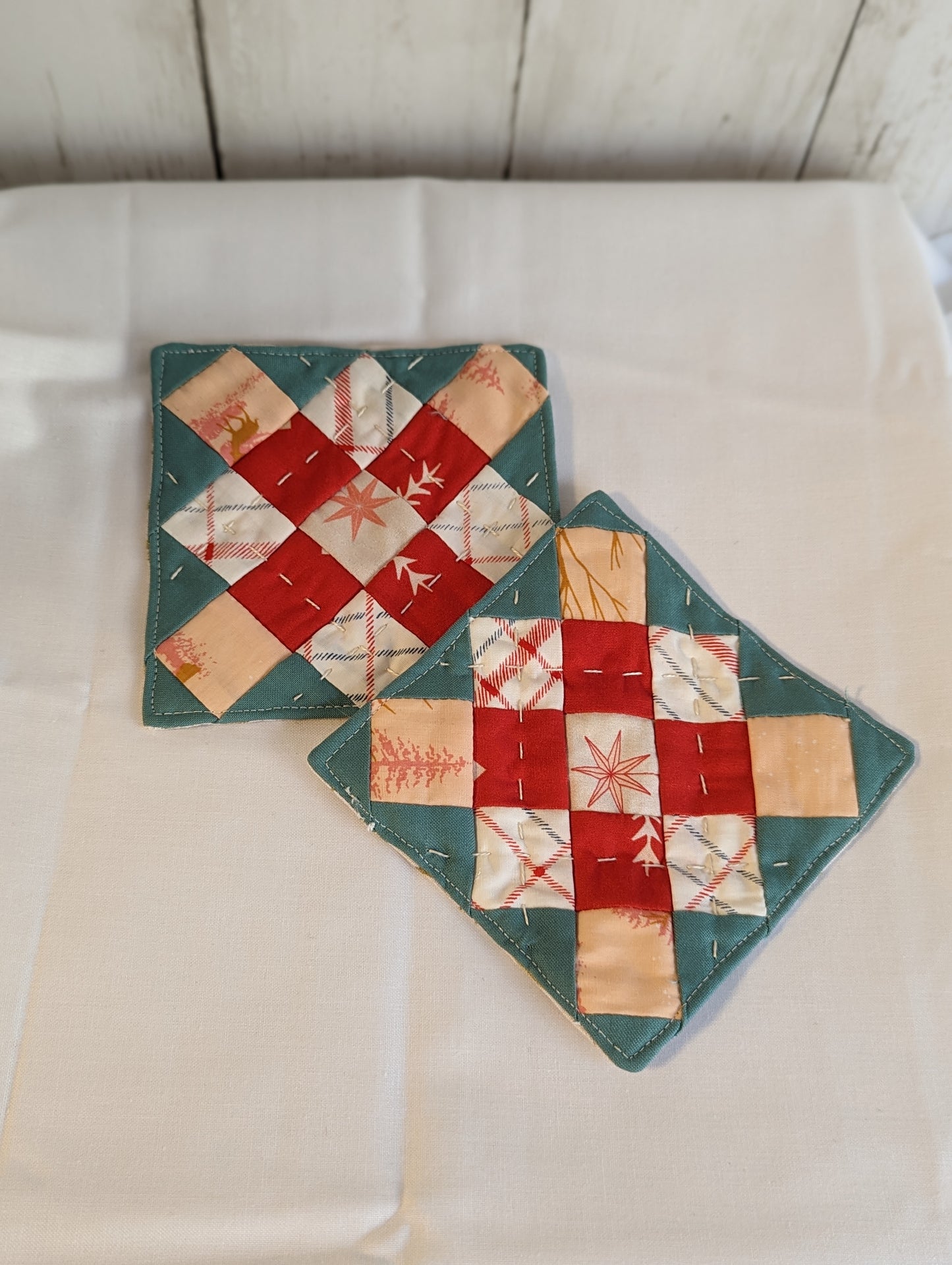 Patchwork coaster - set of two