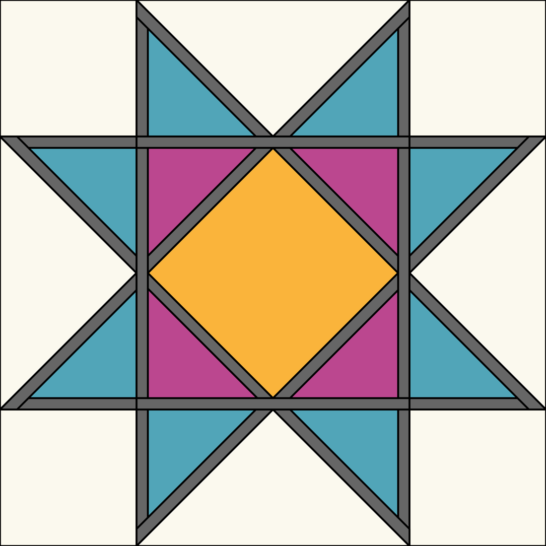 Stained Glass Start - A Free block pattern