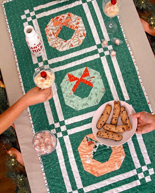 Tinsel Wreath table runner/wall hanging