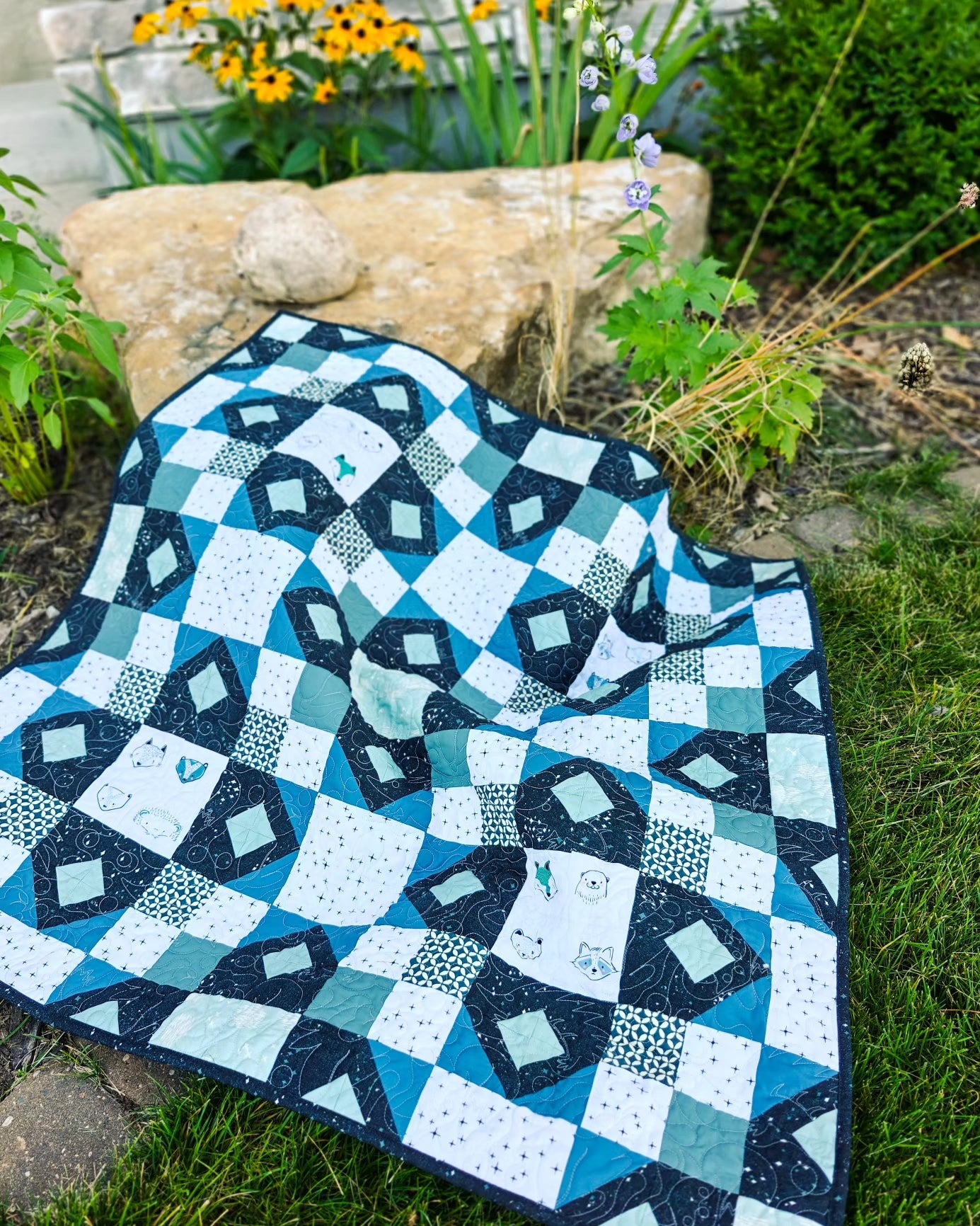 Turquoise Trail baby quilt