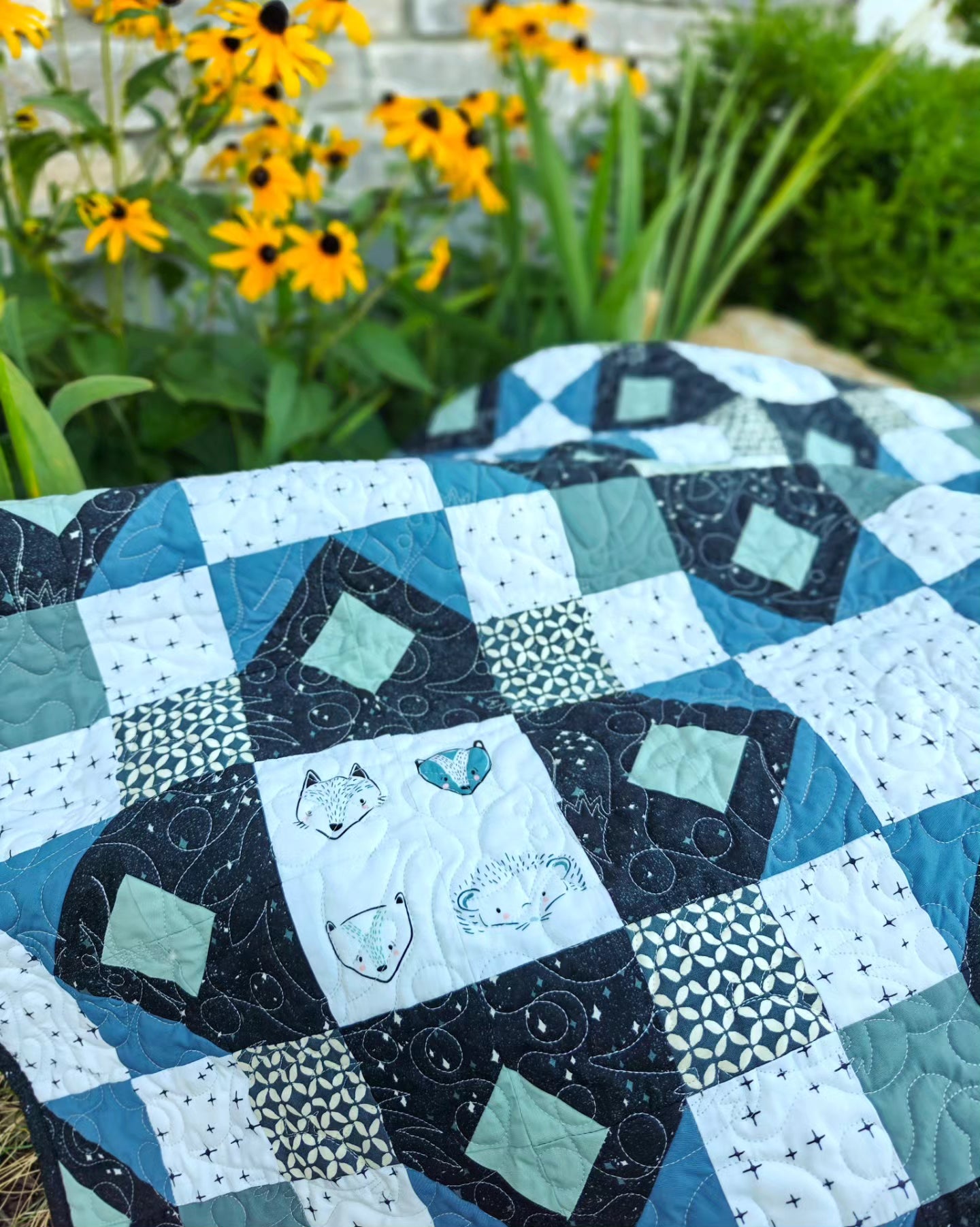 Turquoise Trail baby quilt