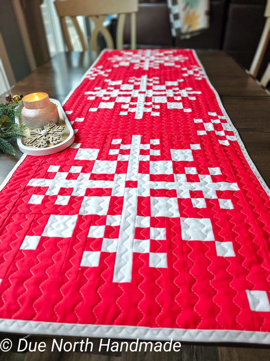 Snowglow table runner