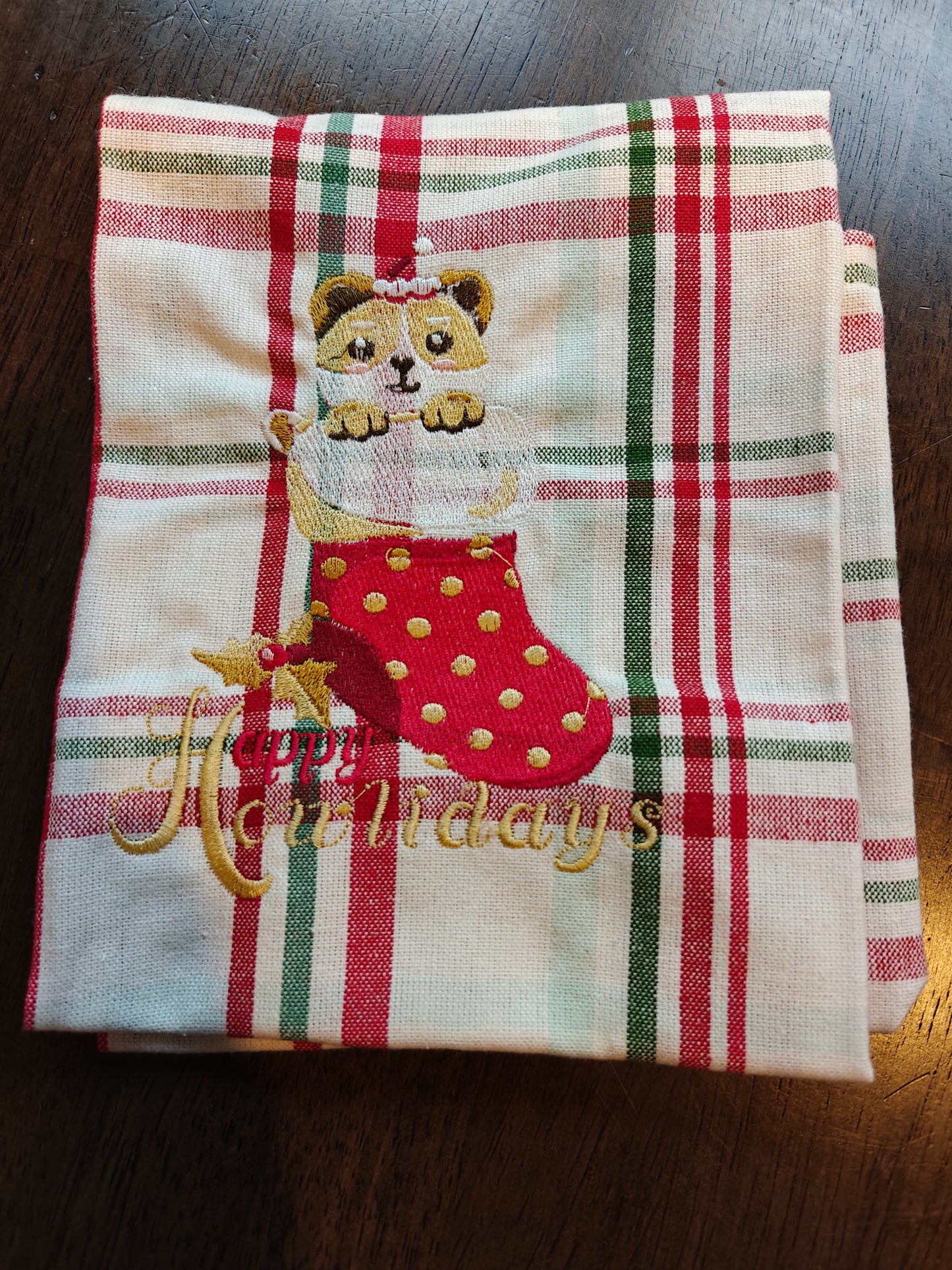 Embroidered hand towel