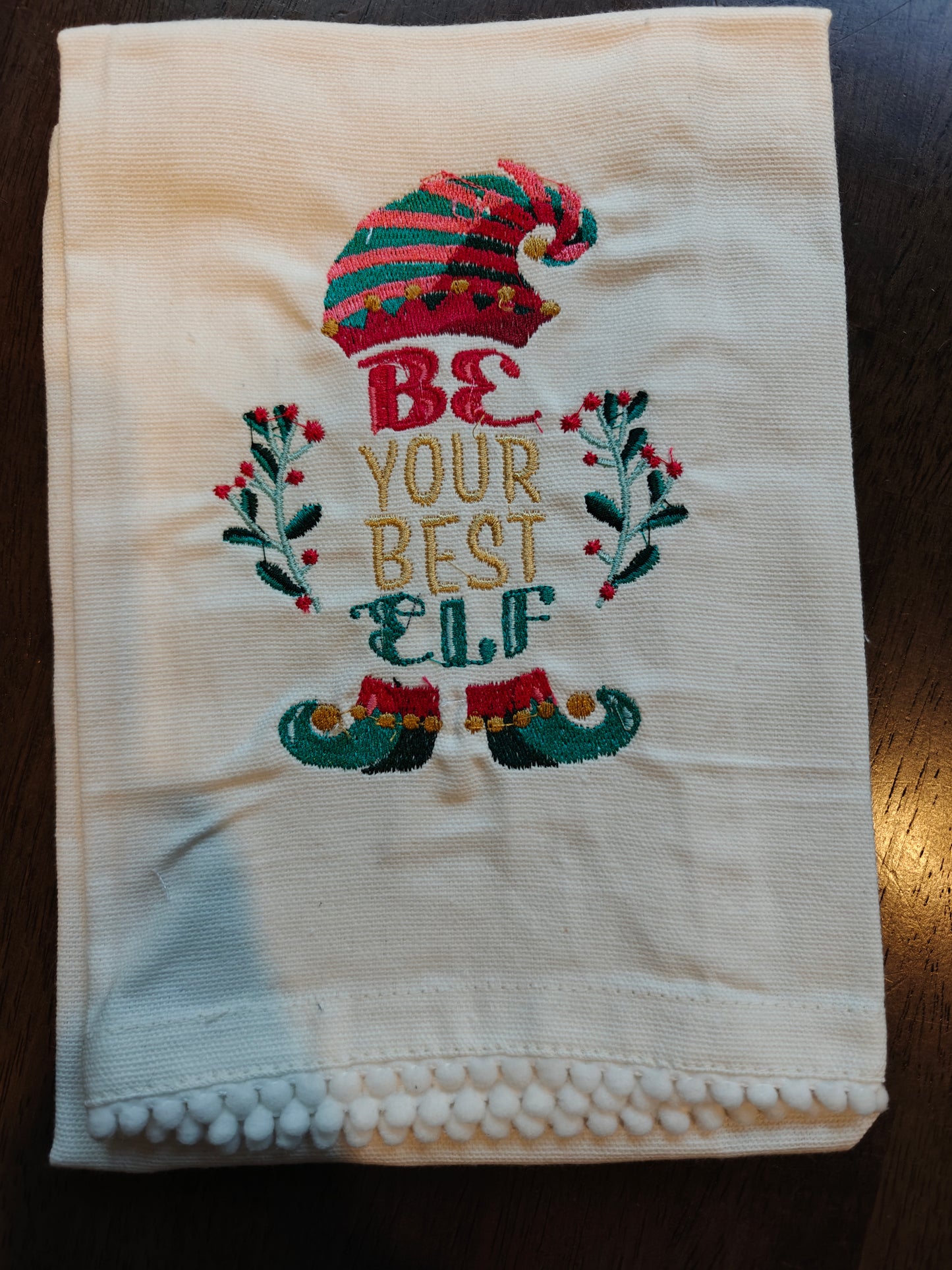 Embroidered hand towel