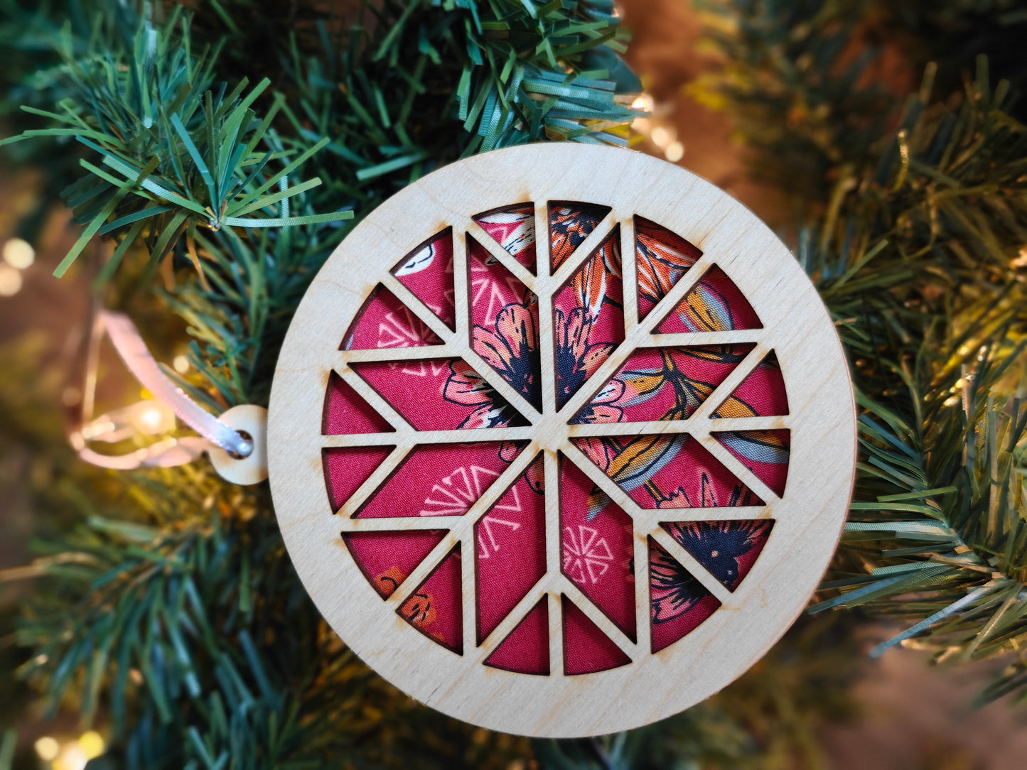 Wooden quilt ornament