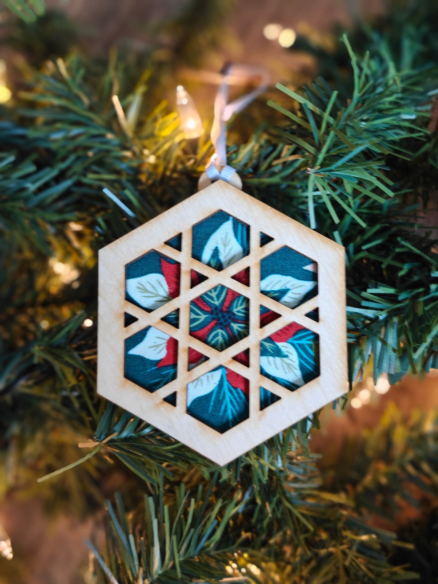 Wooden quilt ornament