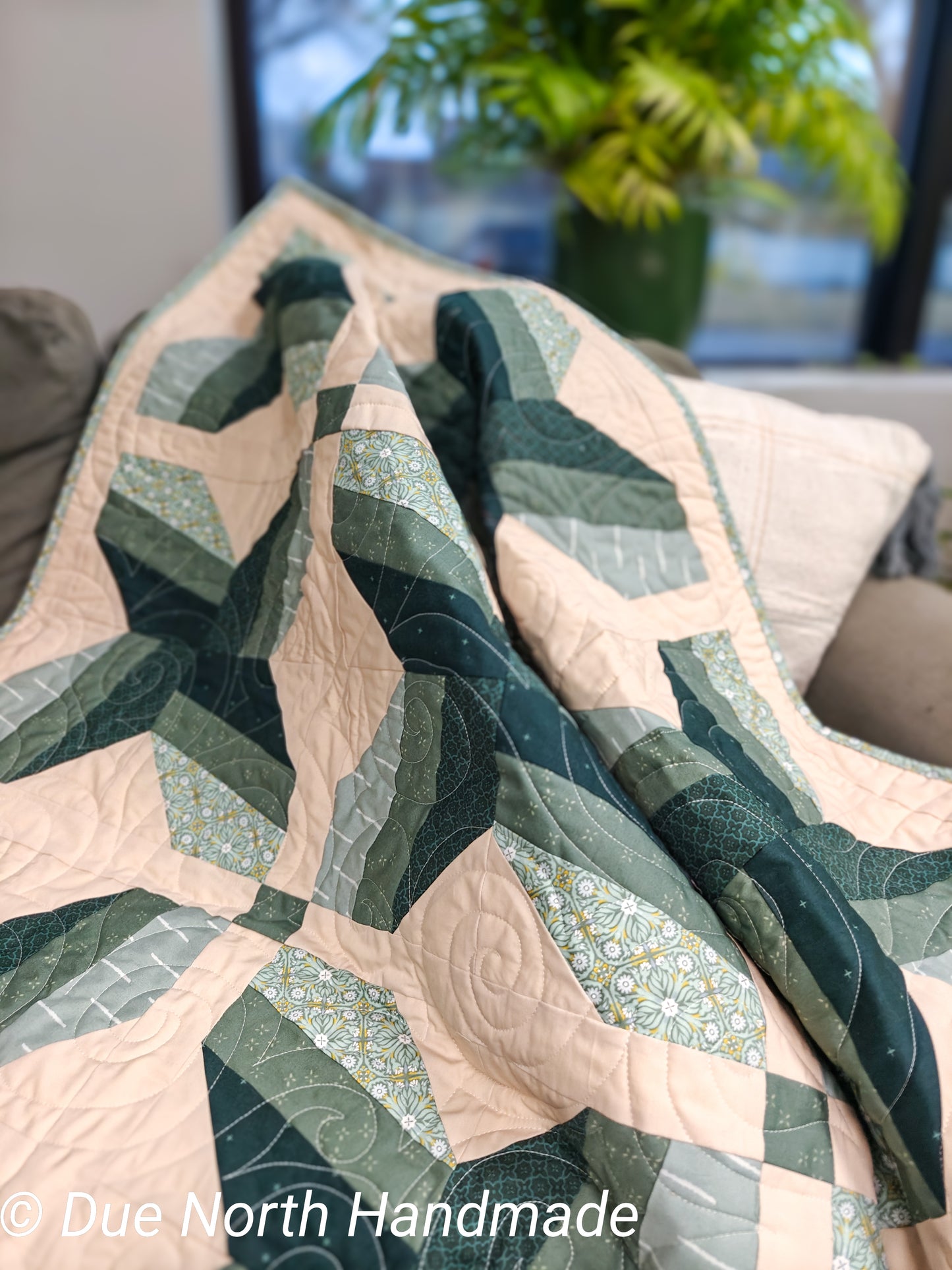 Baby Quilt - soothing green