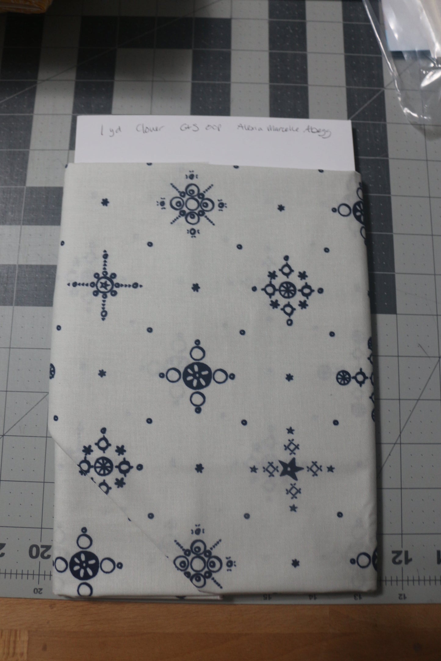 OOP Cotton and Steel - Clover by Alexia Marcelle Abegg - 1 yard blue on white