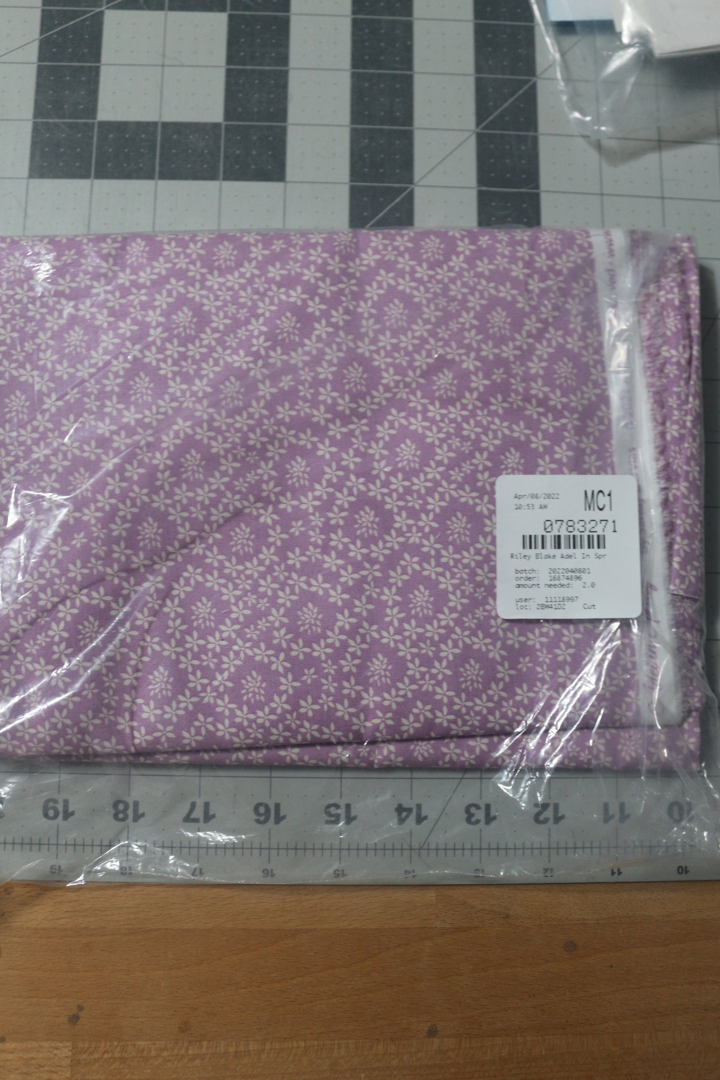 Riley Blake Adele in Springtime Purple Flower - 2 yards