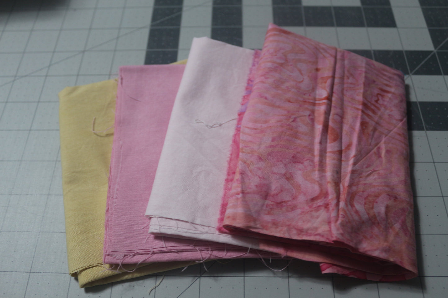 Natural dye and batik pink Quarter Yard bundle