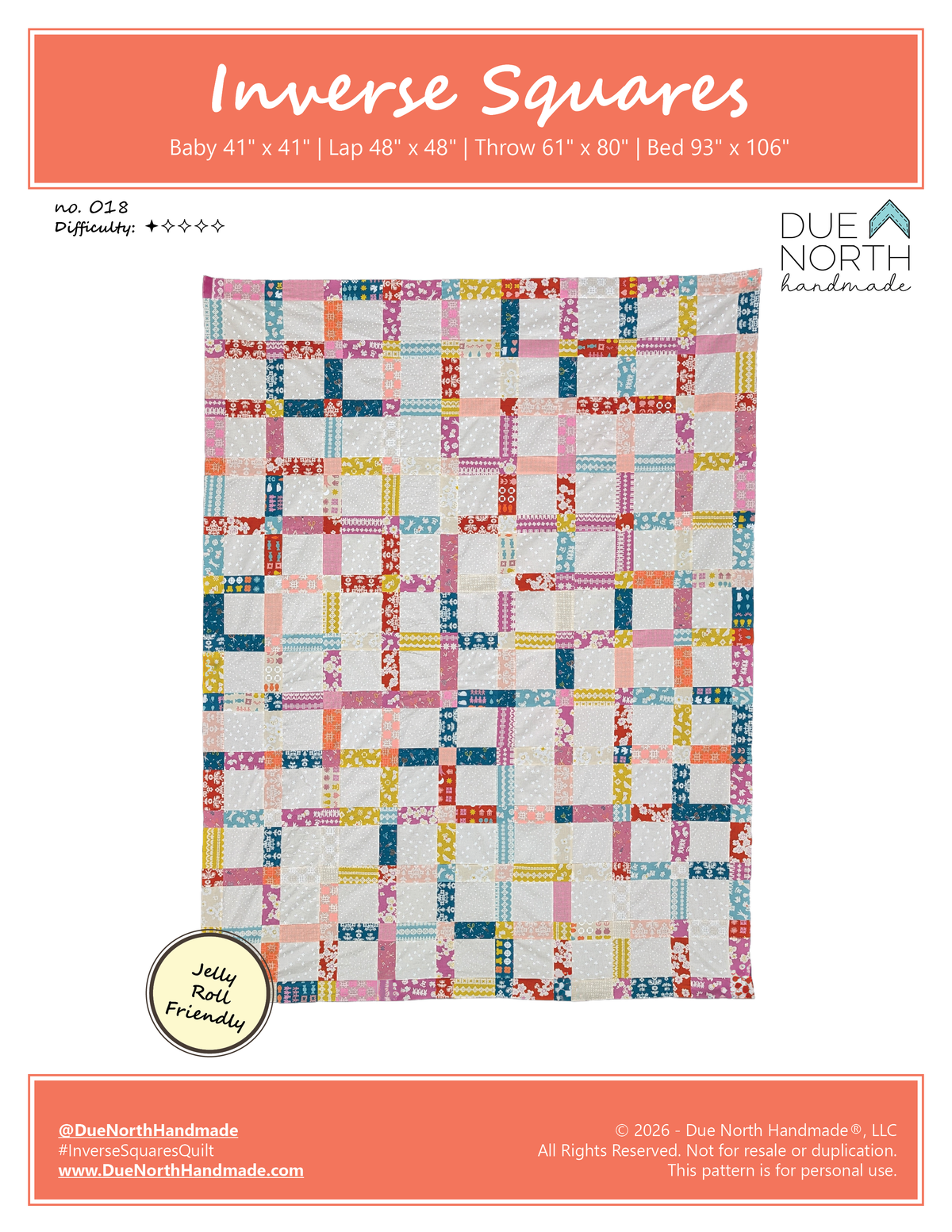 Inverse Squares Quilt Pattern