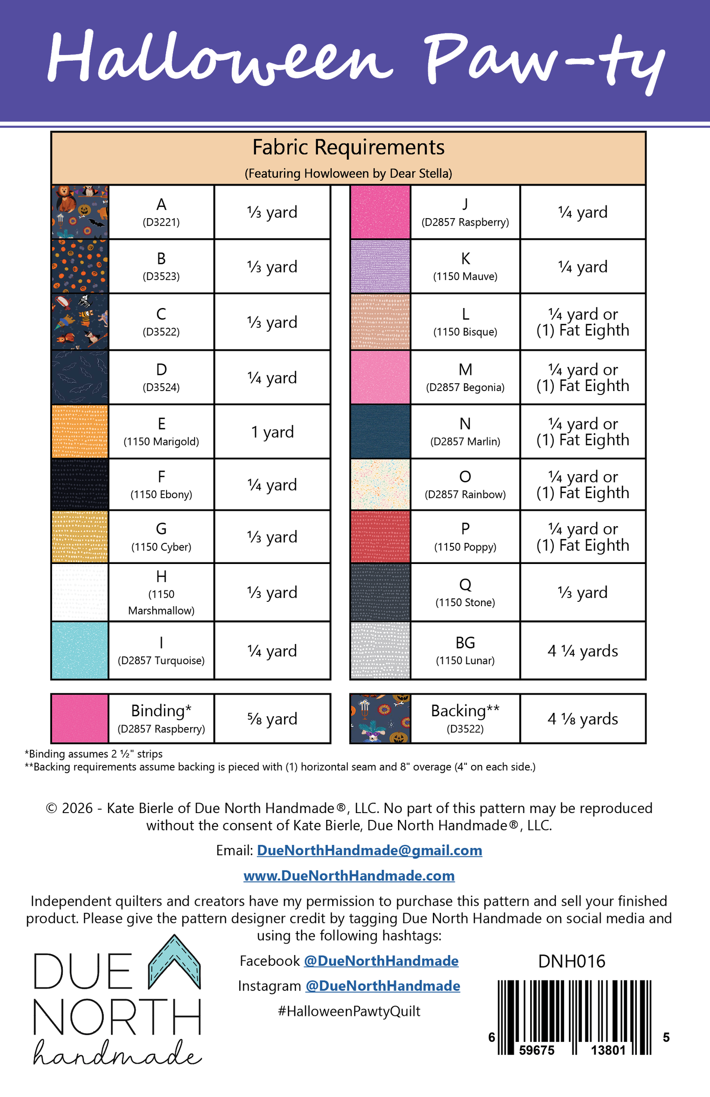 Halloween Paw-ty Quilt Pattern