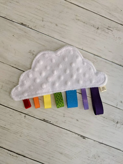 Rainbow Cloud Crinkle Toy Pattern - Digital Download