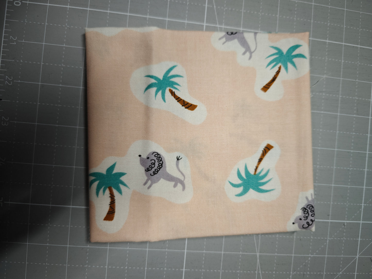 Steno Pool - desk drawer peach -  fat quarter - by Kimberly Kight for Cotton and Steel