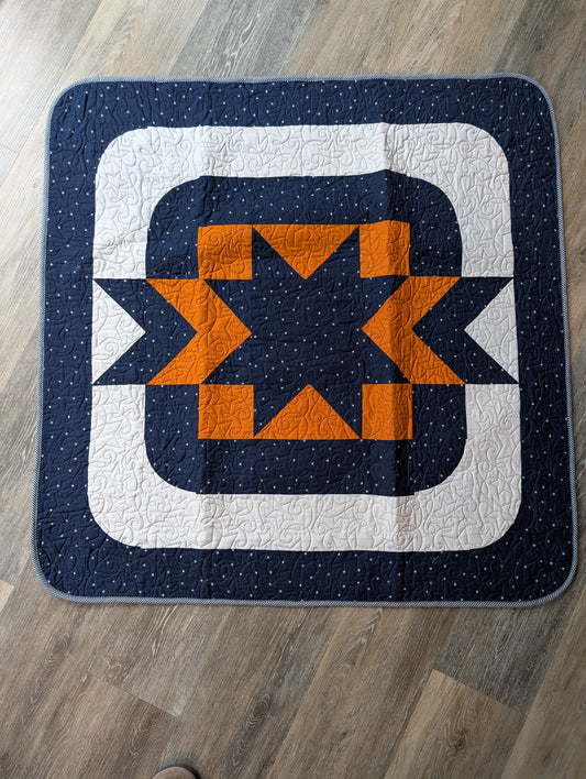 Modern star baby quilt