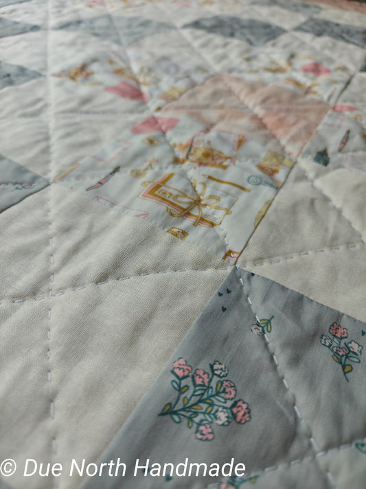 Nine-patch lap size quilt