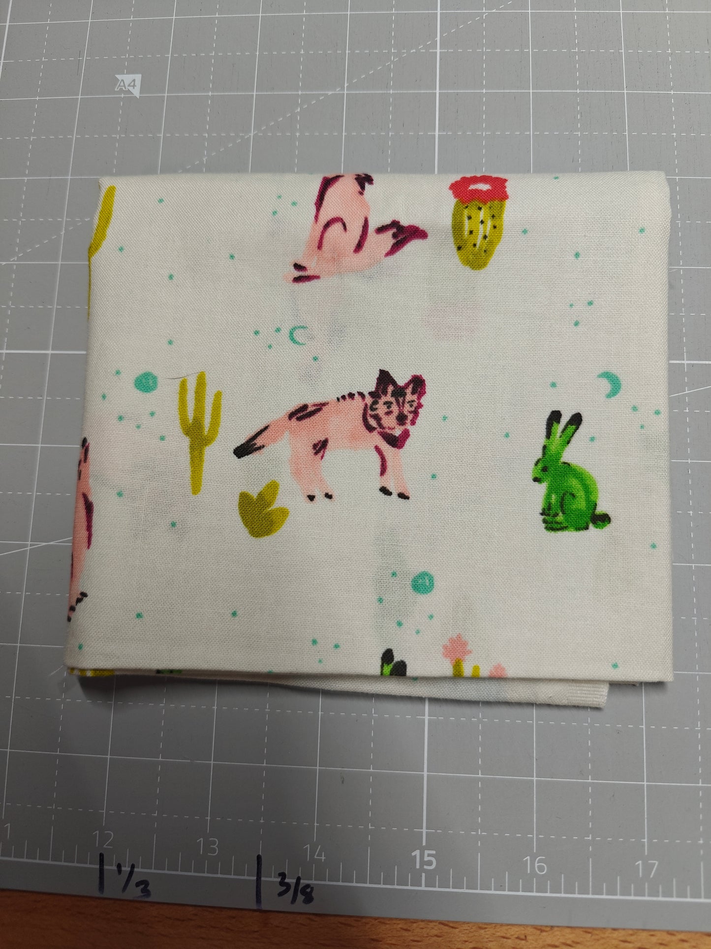 Mesa - fat quarter (natural) and scrap piece (blue) -  Alexia Marcelle Abegg for C+S