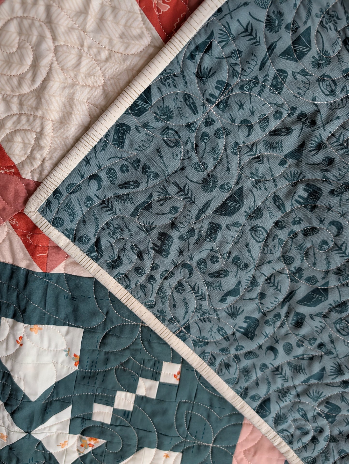 Floral Modern baby quilt
