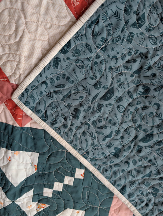 Floral Modern baby quilt