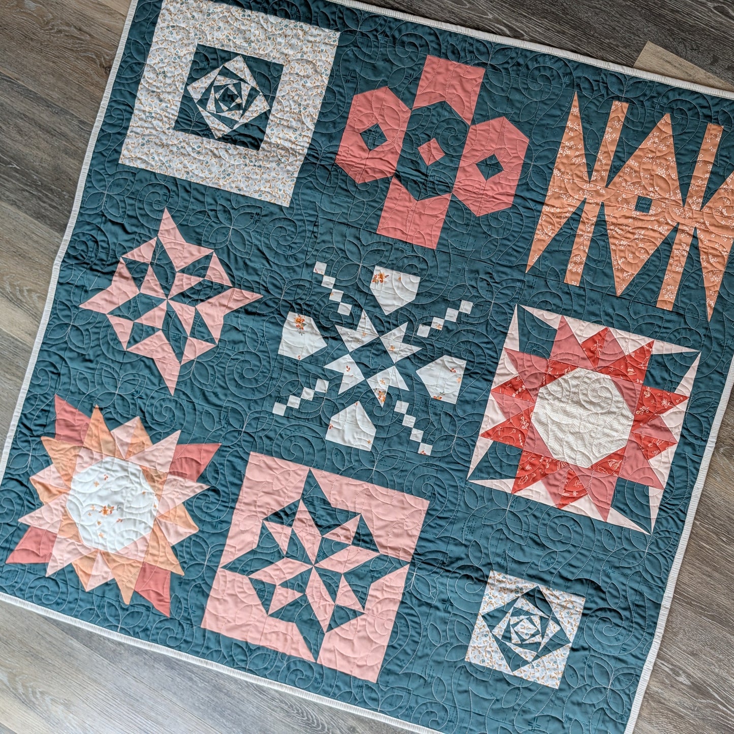 Floral Modern baby quilt