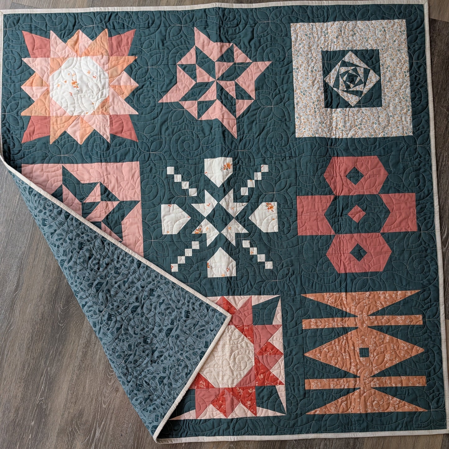 Floral Modern baby quilt
