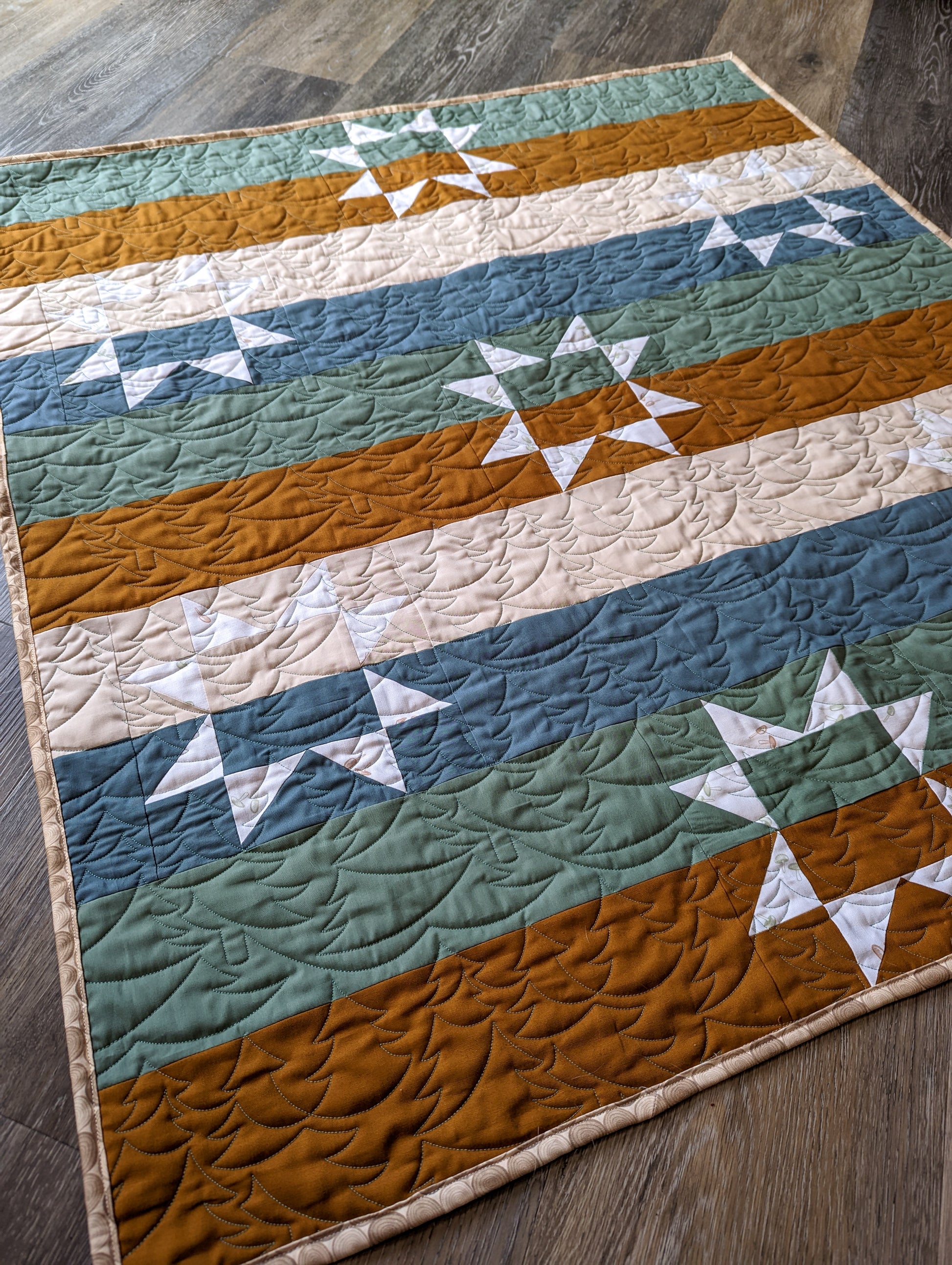 Blue Moon Star Quilt Using Electric Quilt 8