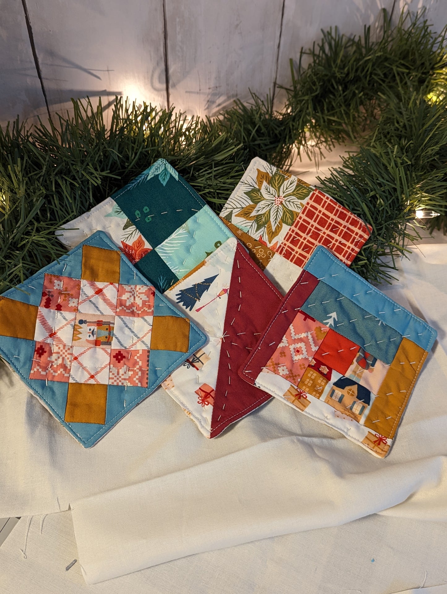 Patchwork coaster - set of two