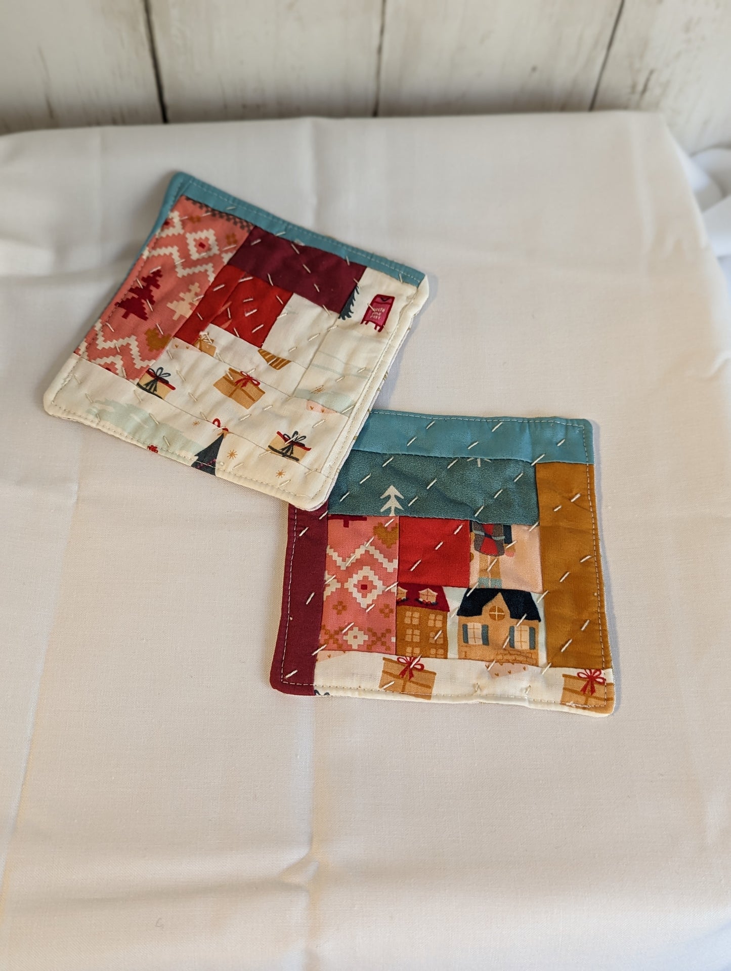 Patchwork coaster - set of two