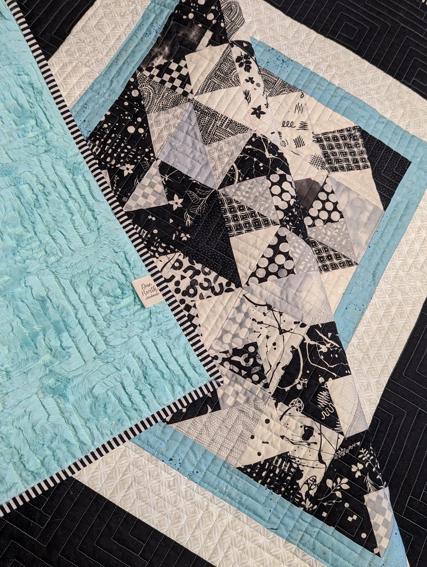 High contrast, super soft baby/lap quilt