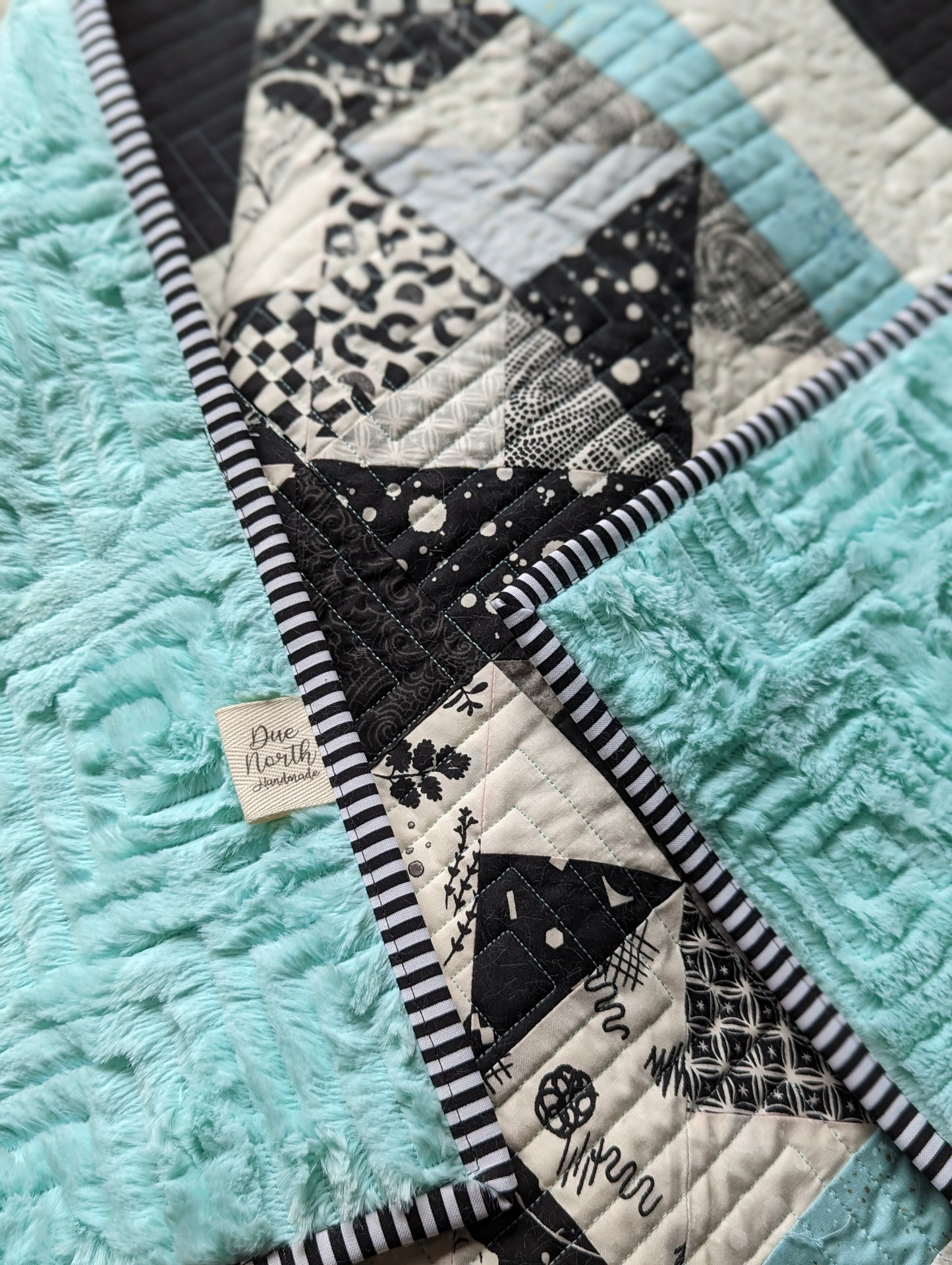 High contrast, super soft baby/lap quilt